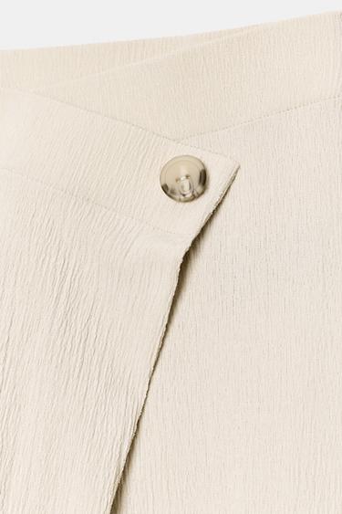 TEXTURED WRAP TROUSERS - Beige by Zara - Image 5