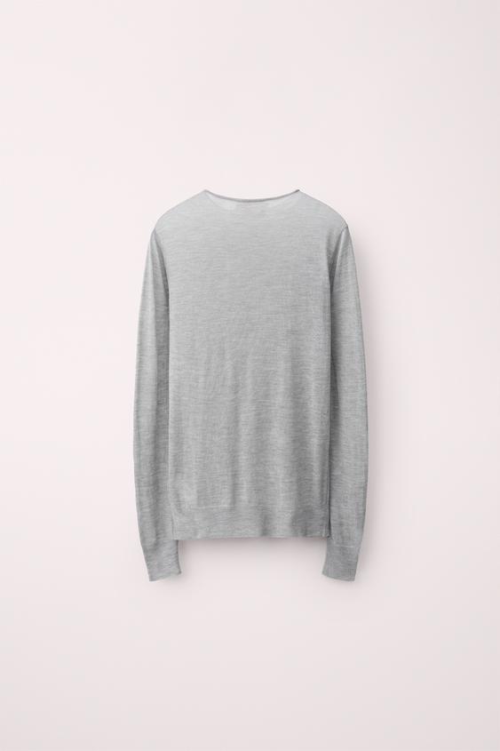 PULL 100 % LAINE CREATED BY CARAMEL LONDON X ZARA - Gris chiné de Zara - Image 3