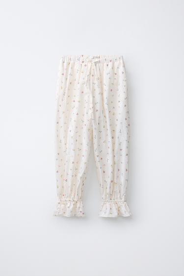 PANTALÓN BOMBACHO SCHIFFLY PUNTILLA - Crudo de Zara - Imagen 0