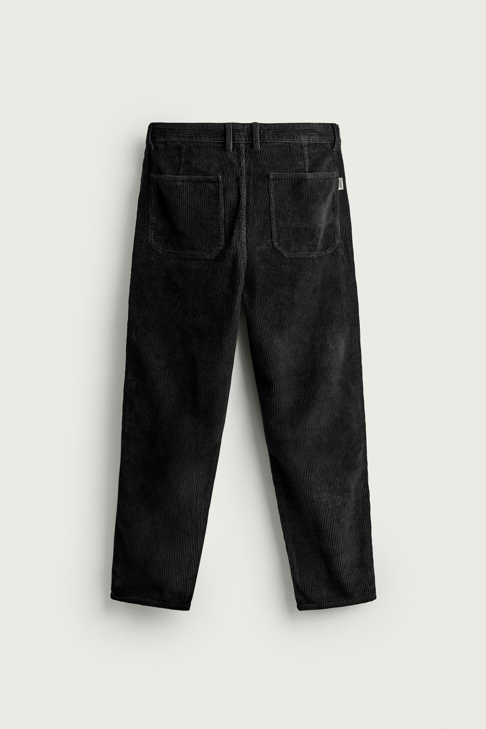 WASHED CORDUROY CARROT-FIT PANTS