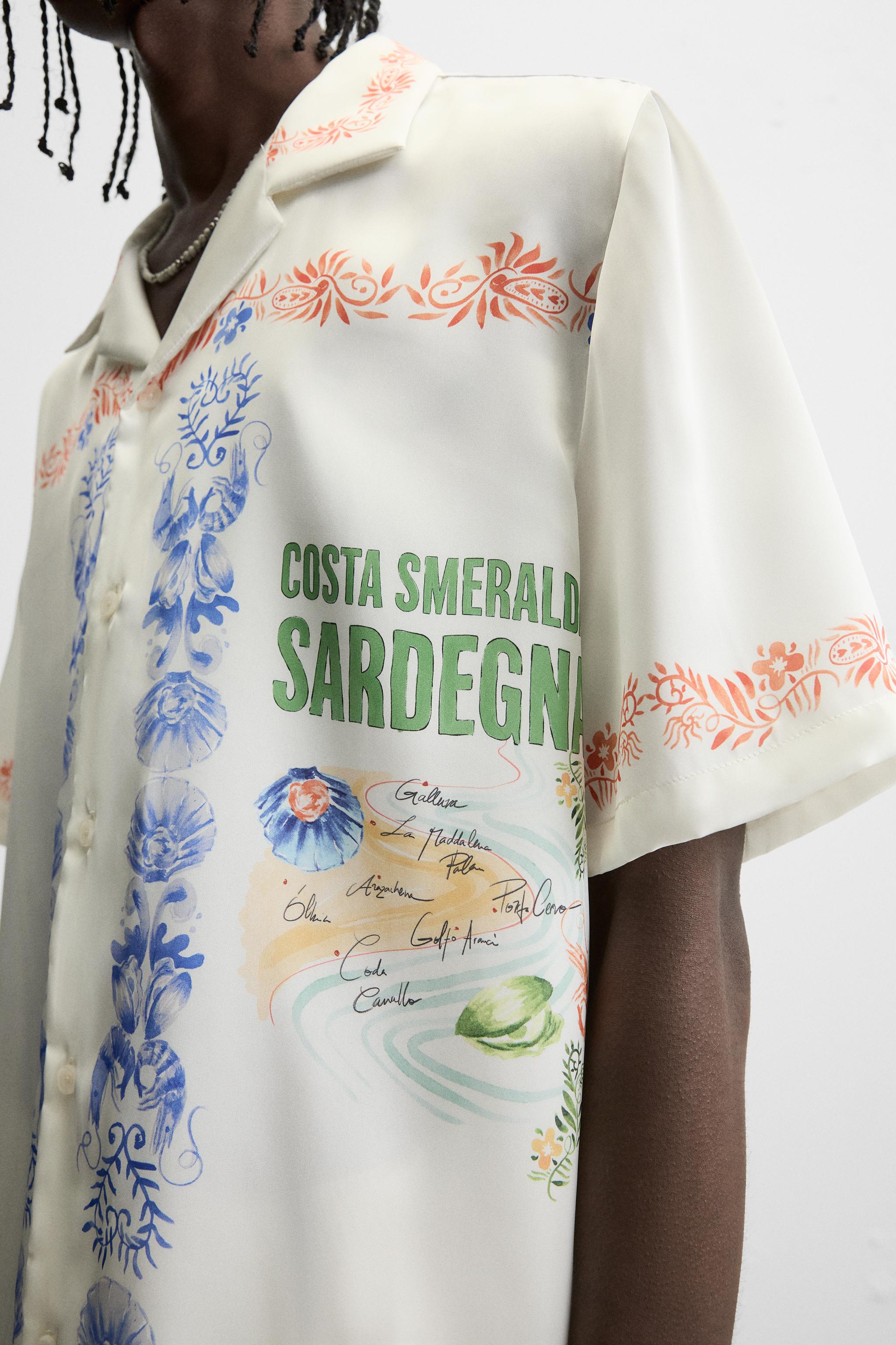 PRINTED SATIN SHIRT - White | ZARA United States