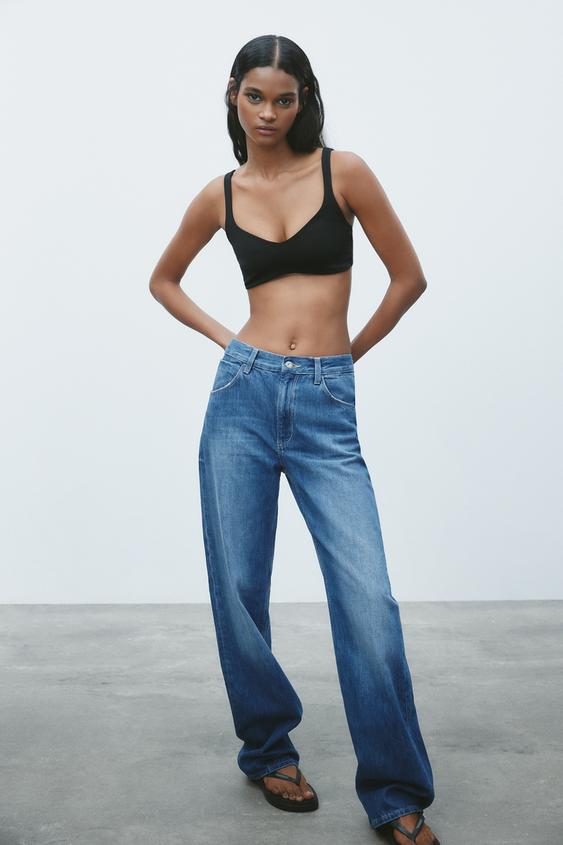 TOP CROP INTERLOCK - Noir de Zara - Image 0