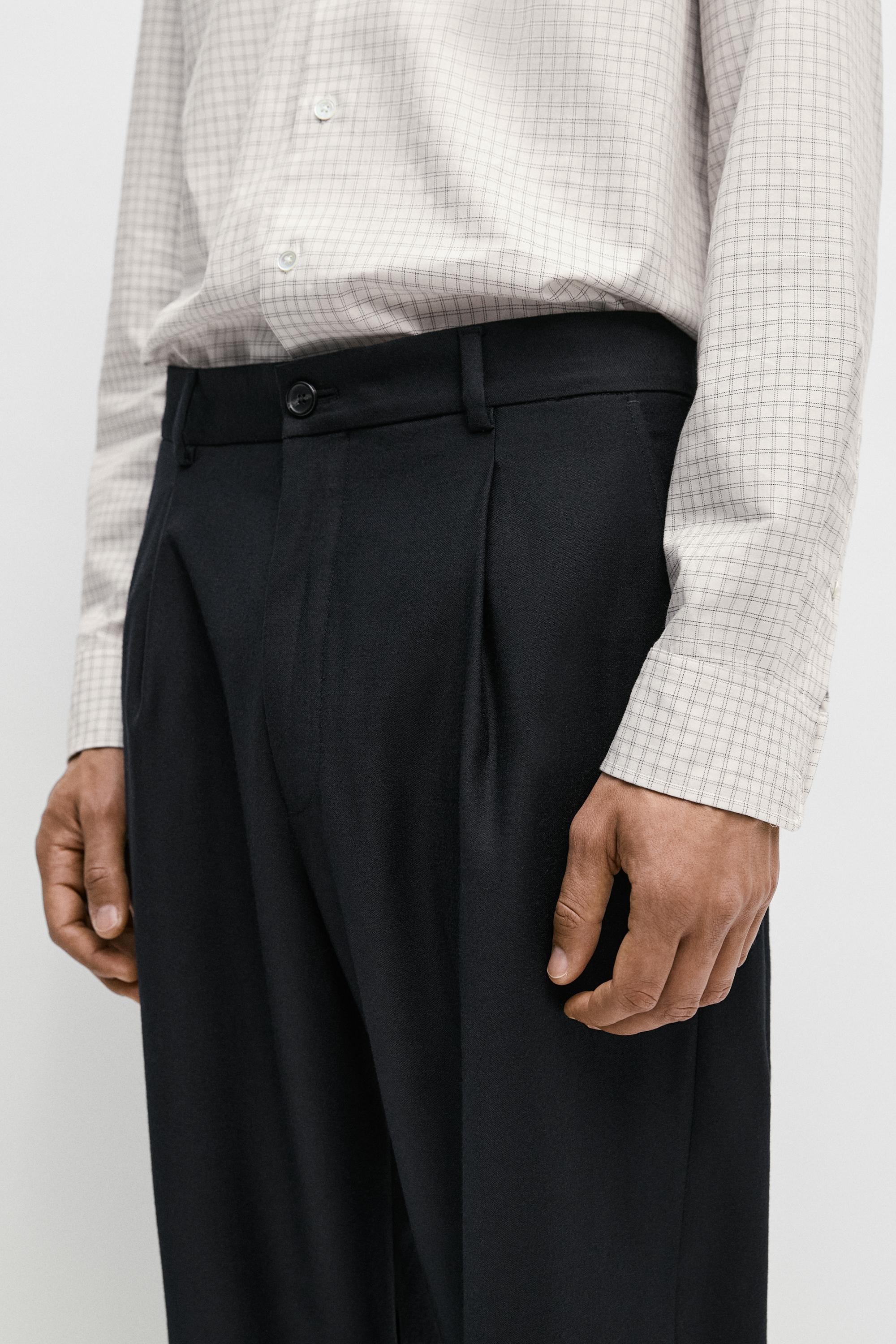 Pantalon relaxed fit 100 % laine