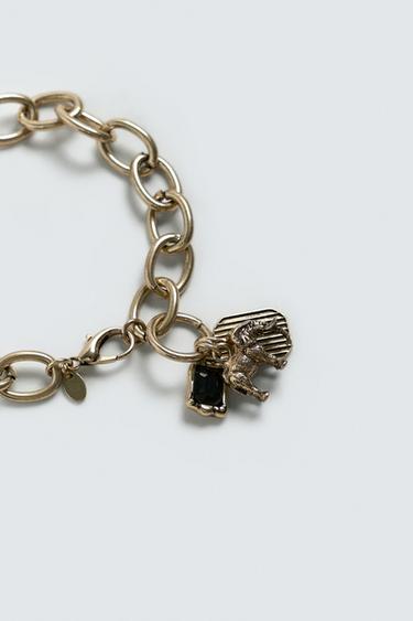 METAL CHARM BRACELET - Gold by Zara - Image 2