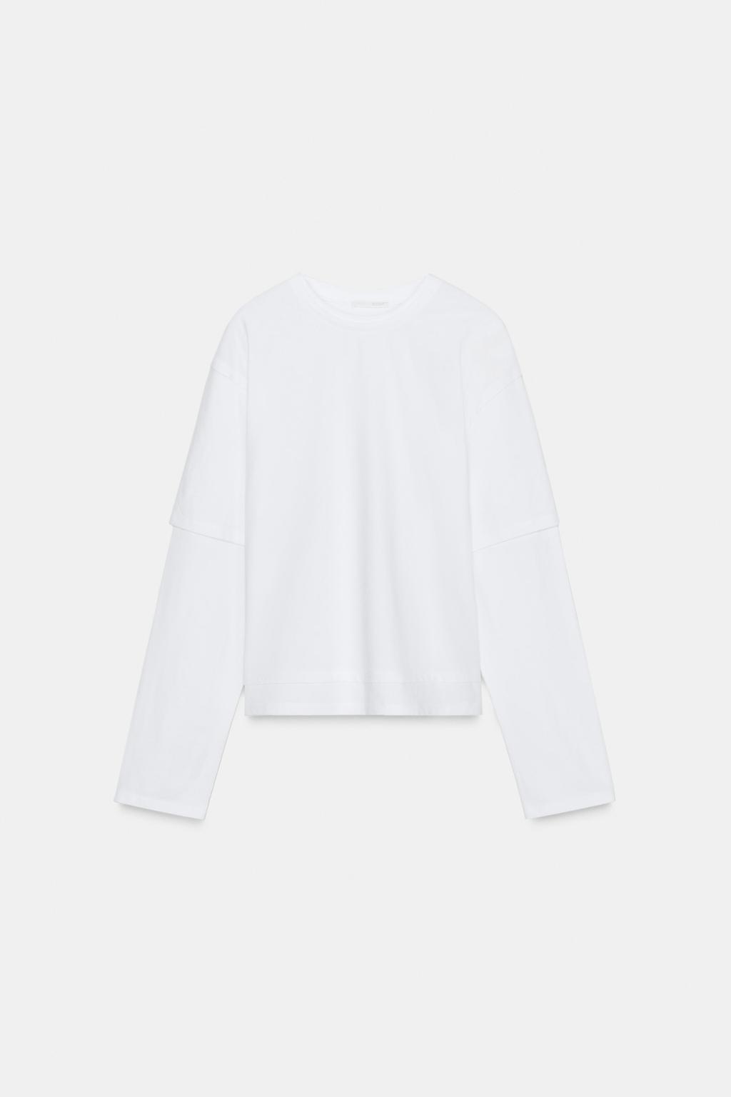 DOUBLE EFFECT LONG SLEEVE T-SHIRT - image 2