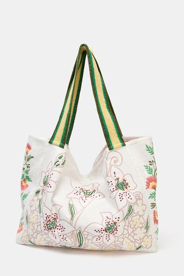 MAXI SAC SHOPPER TISSU FANTAISIE - Multicolore de Zara - Image 3