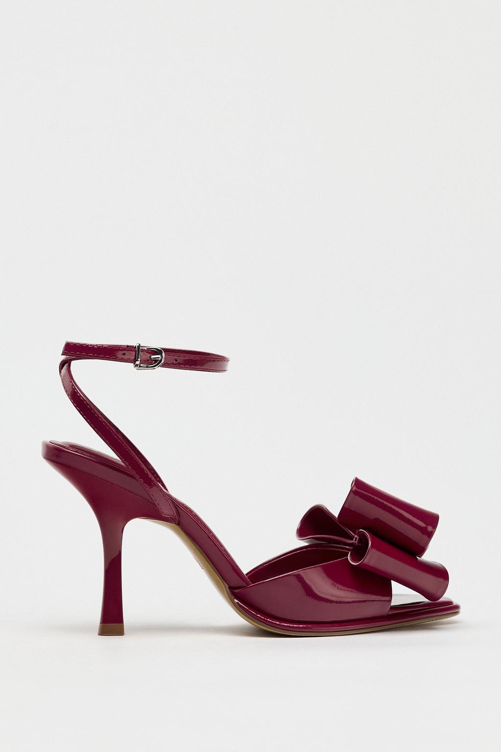 Thumbnail image for PATENT EFFECT BOW SANDALS