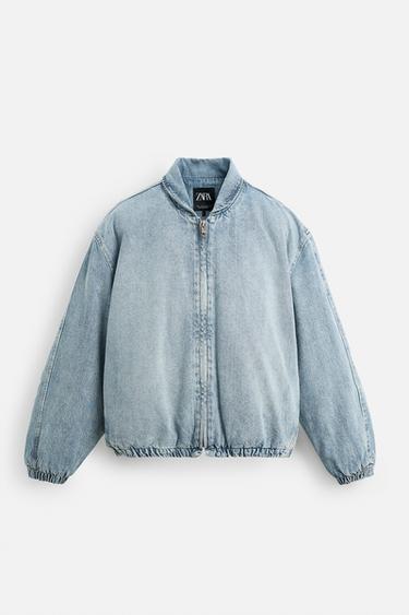 QUILTED DENIM JACKET - Light blue by Zara