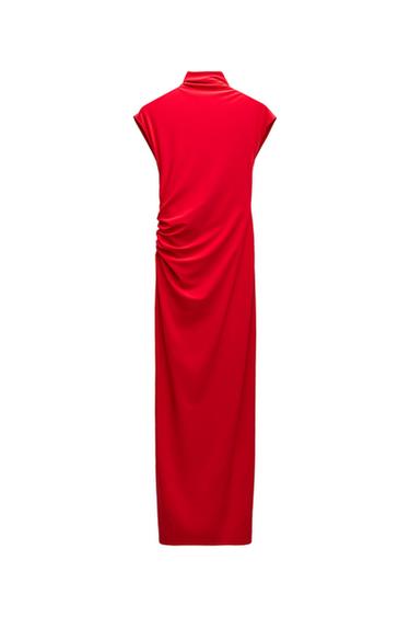 FLOWING DRESS WITH BACK KNOT