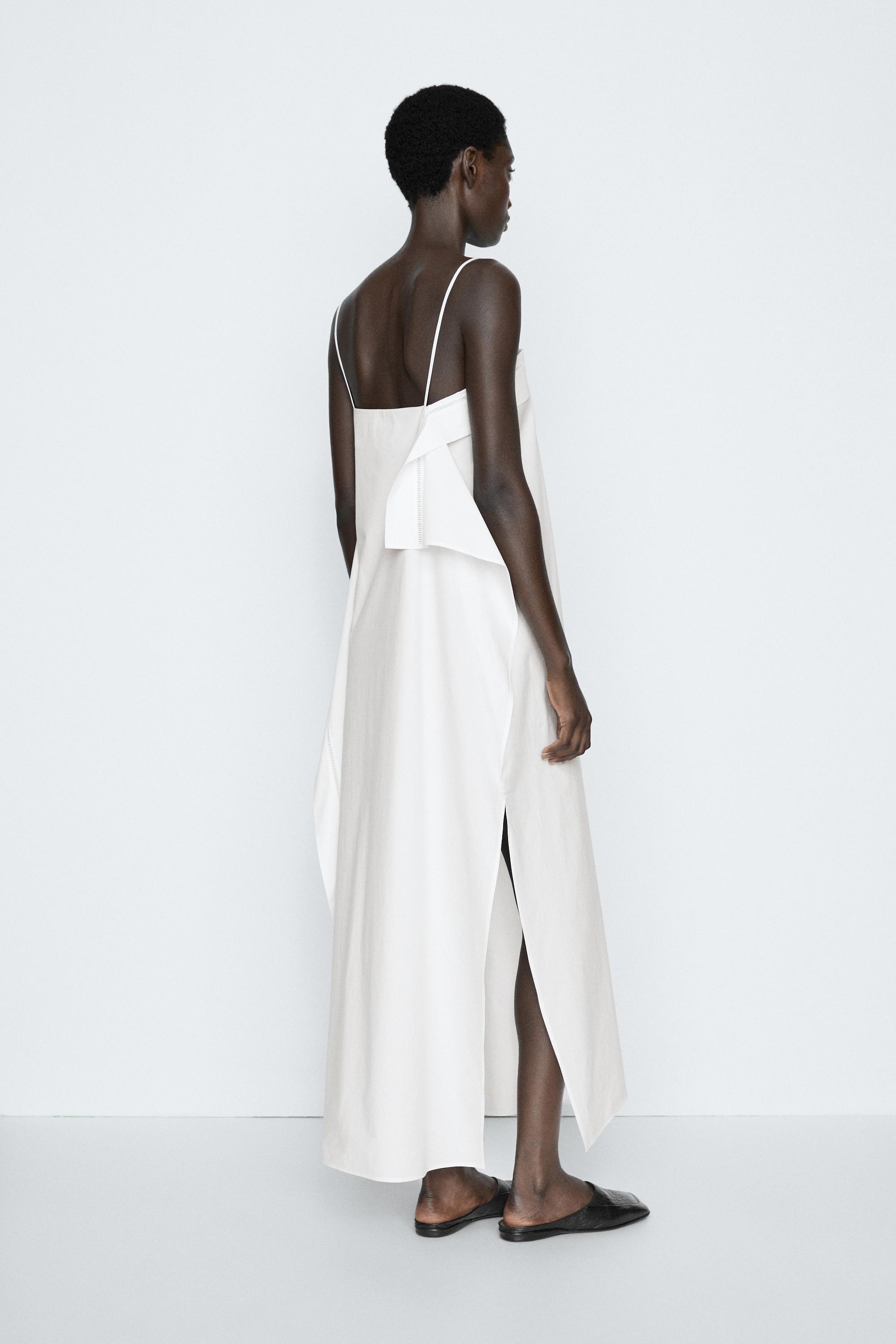Asymmetric ruffle midi dress - STUDIO