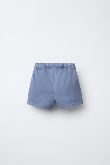 STRIPED COMBINED STRAIGHT BERMUDA SHORTS - Blue by Zara - Image 1
