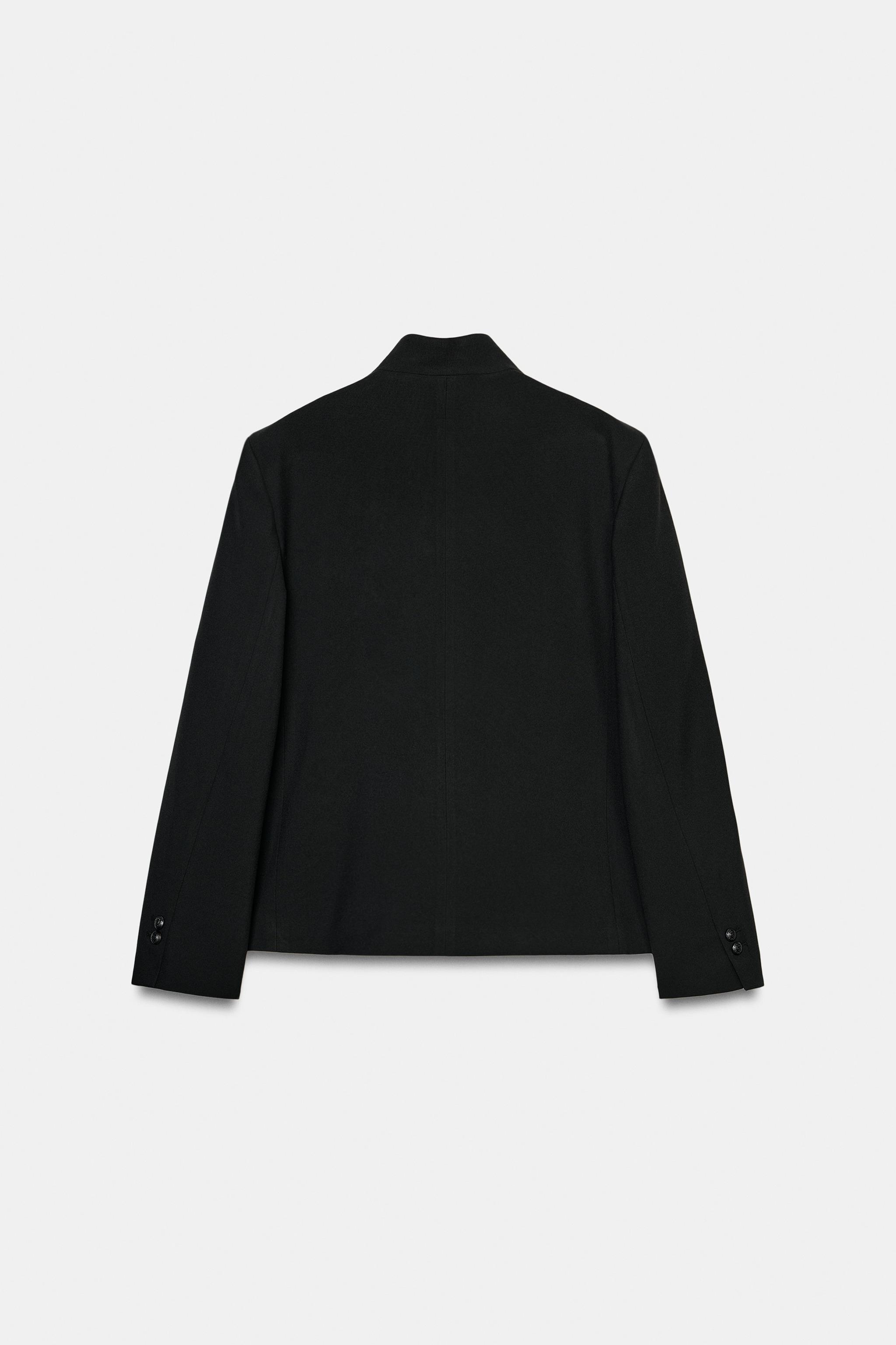 DİK YAKA DÜĞMELİ BLAZER ZW COLLECTION - Görsel 9