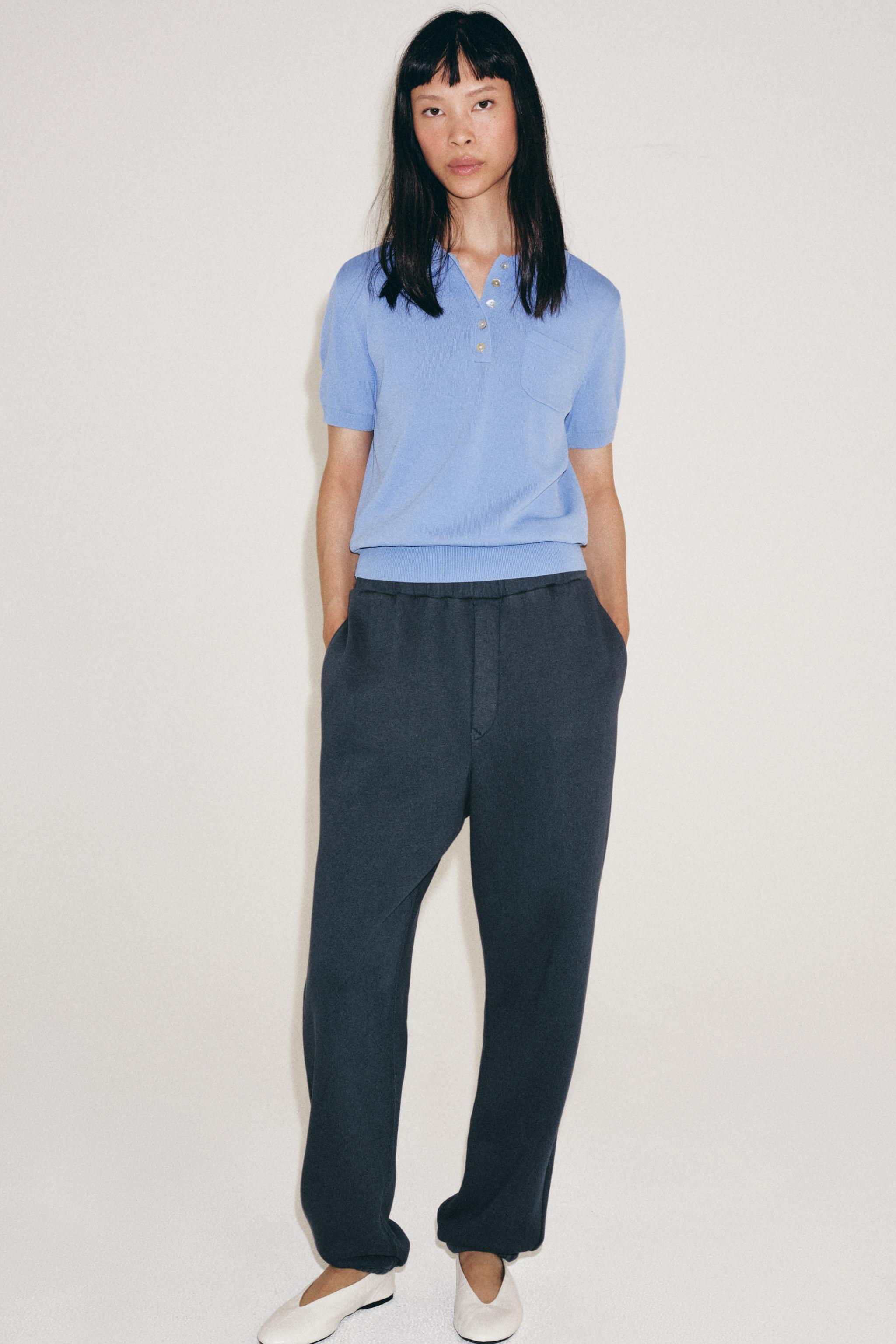 Zara KISA KOLLU TRİKO POLO görsel 3