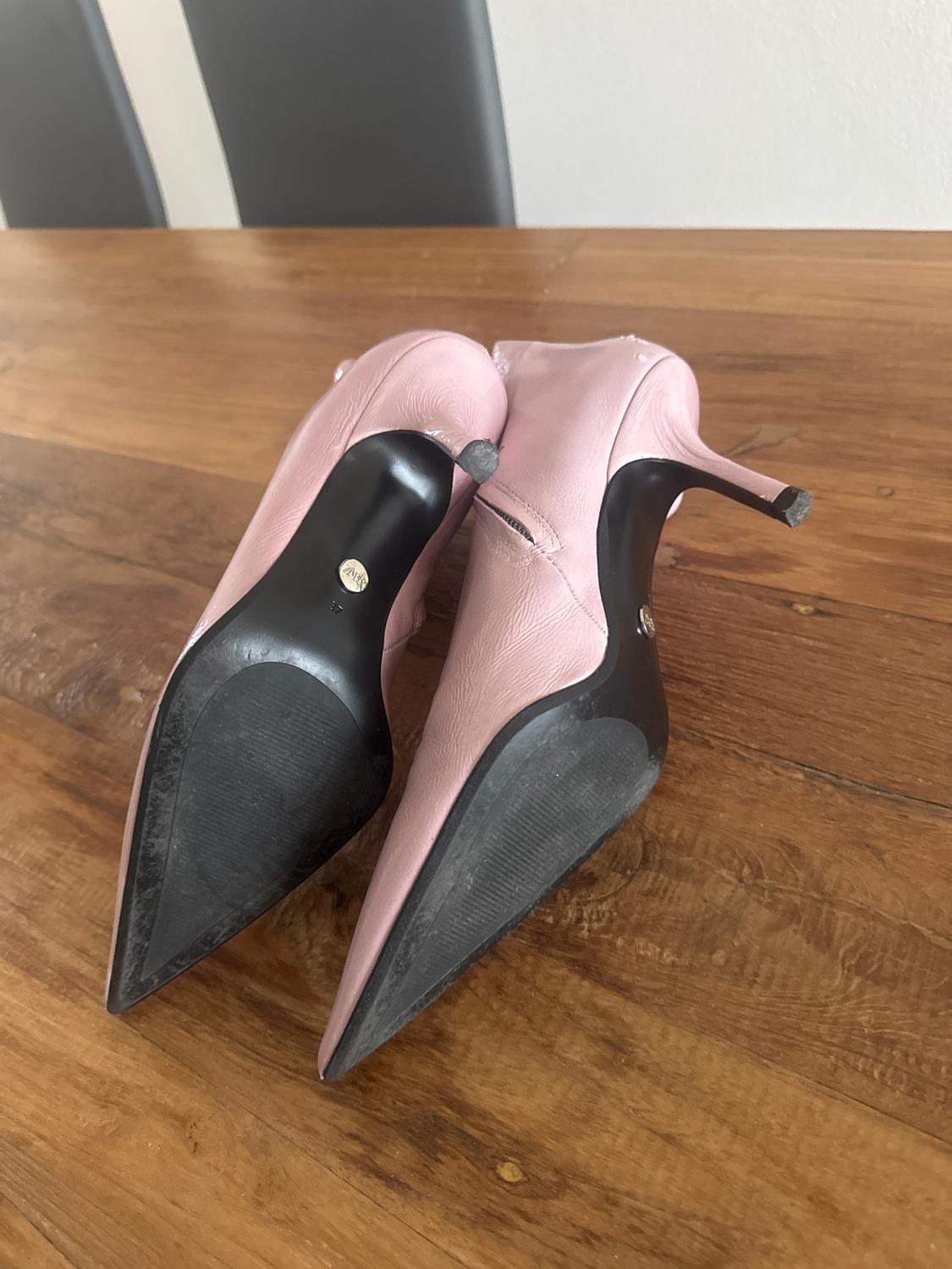 POINTED LEATHER ANKLE BOOTS - Image 3