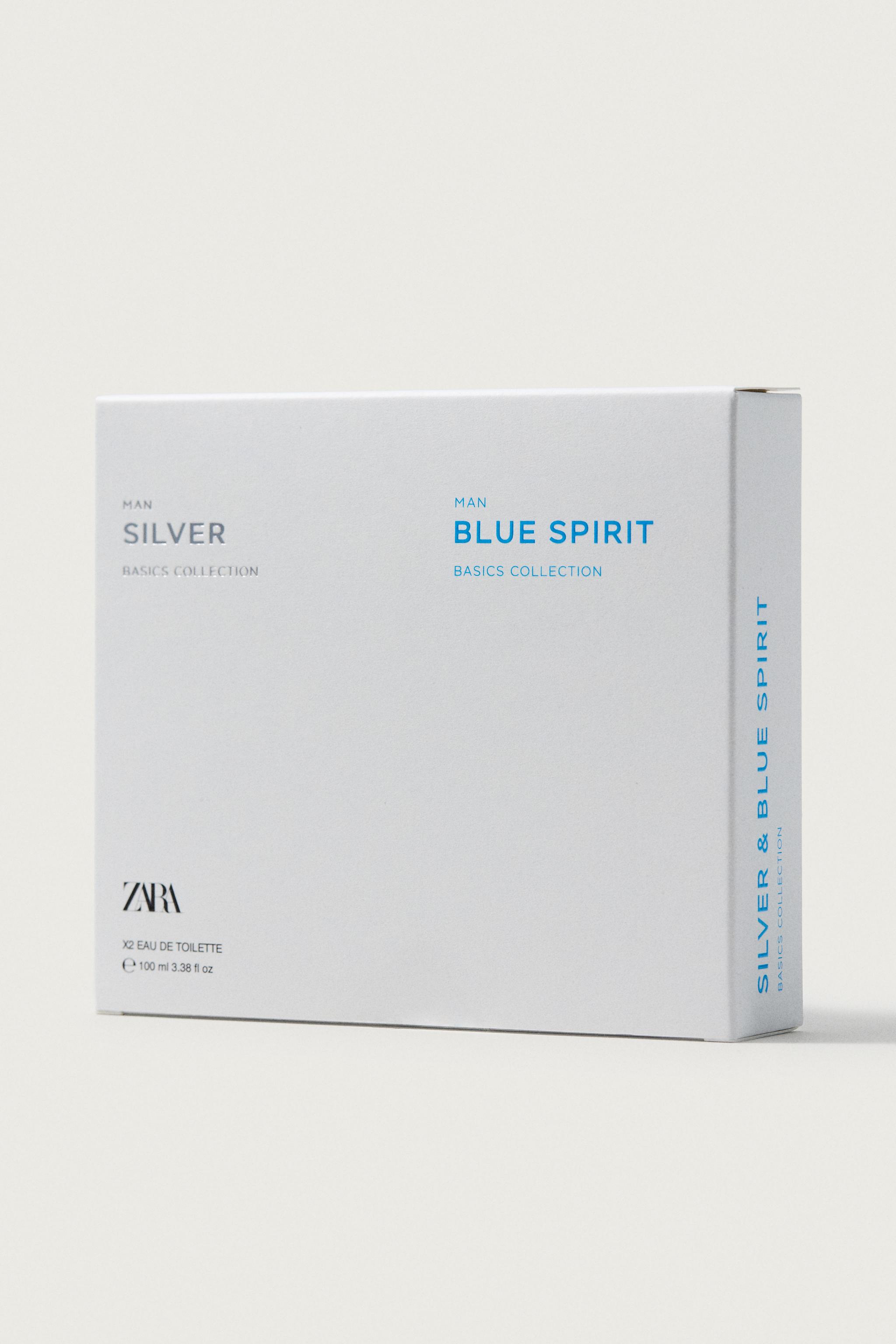 MAN SILVER + ZARA MAN BLUE SPIRIT EDT 100 ML + 100 ML (3.38 FL. OZ)