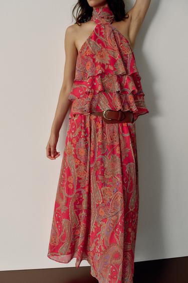 JUPE IMPRIMÉE AVEC CEINTURE - Multicolore de Zara - Image 2