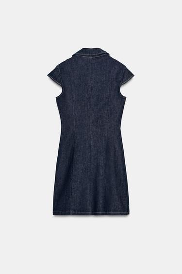 ROBE COURTE EN DENIM TRF - Indigo foncé de Zara - Image 5