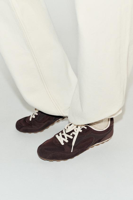 Zara COMBINED SNEAKERS - Brown - Image 0