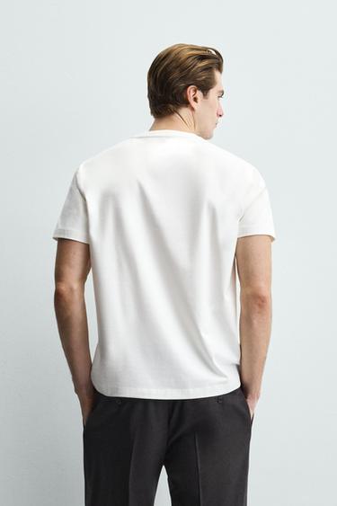 CAMISETA MEDIUM WEIGHT BÁSICA - Blanco de Zara