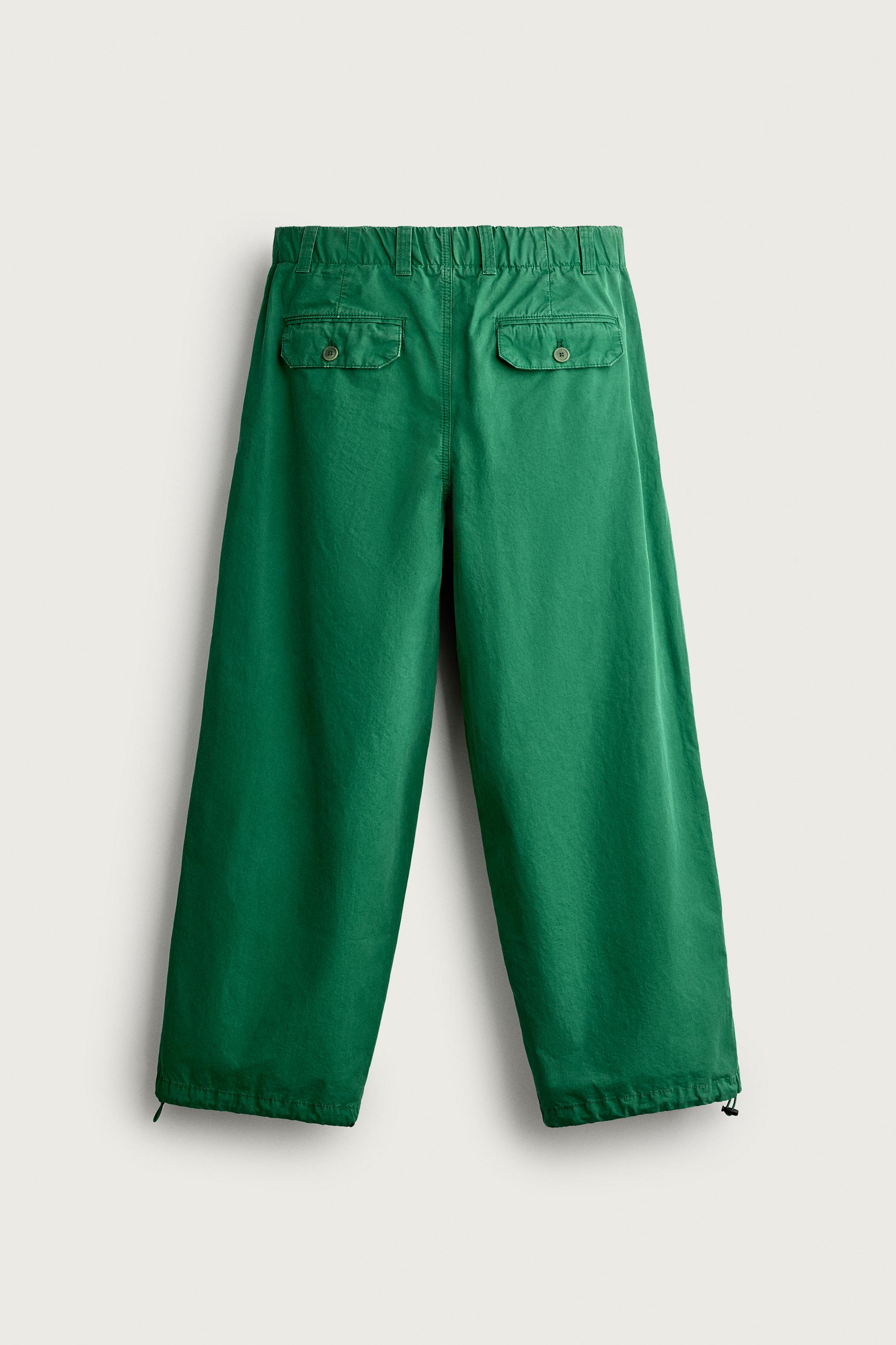 Zara RELAXED FIT PARACHUTE PANTOLON görsel 8