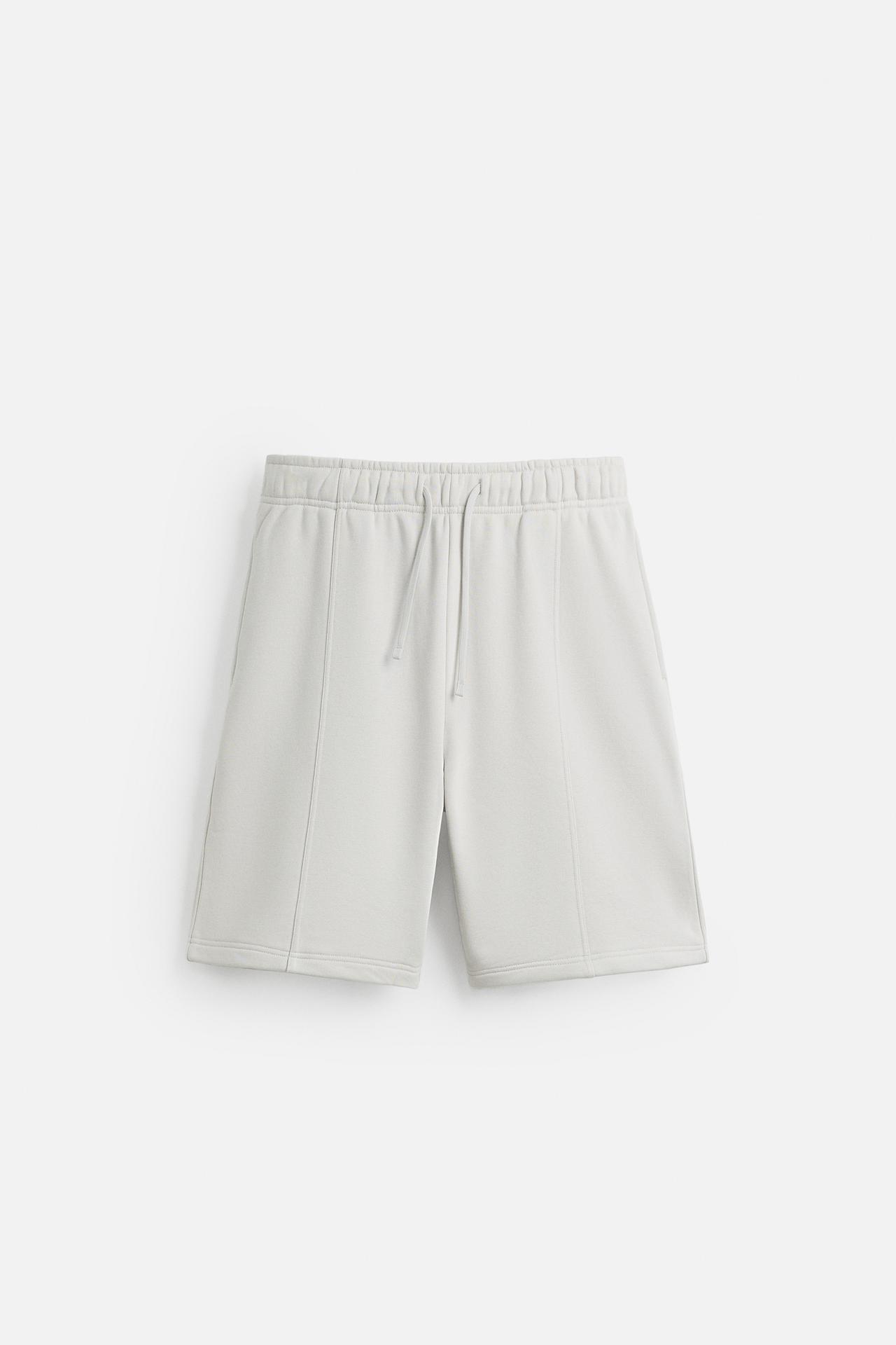 برمودا JOGGER بخياطات - جليدي الخاص بـ Zara