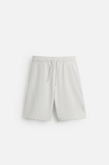 RELAXED FIT JOGGER BERMUDA SHORTS - Ice by Zara