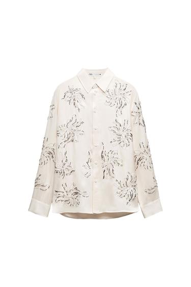 ZW COLLECTION BEADED EMBROIDERY SHIRT