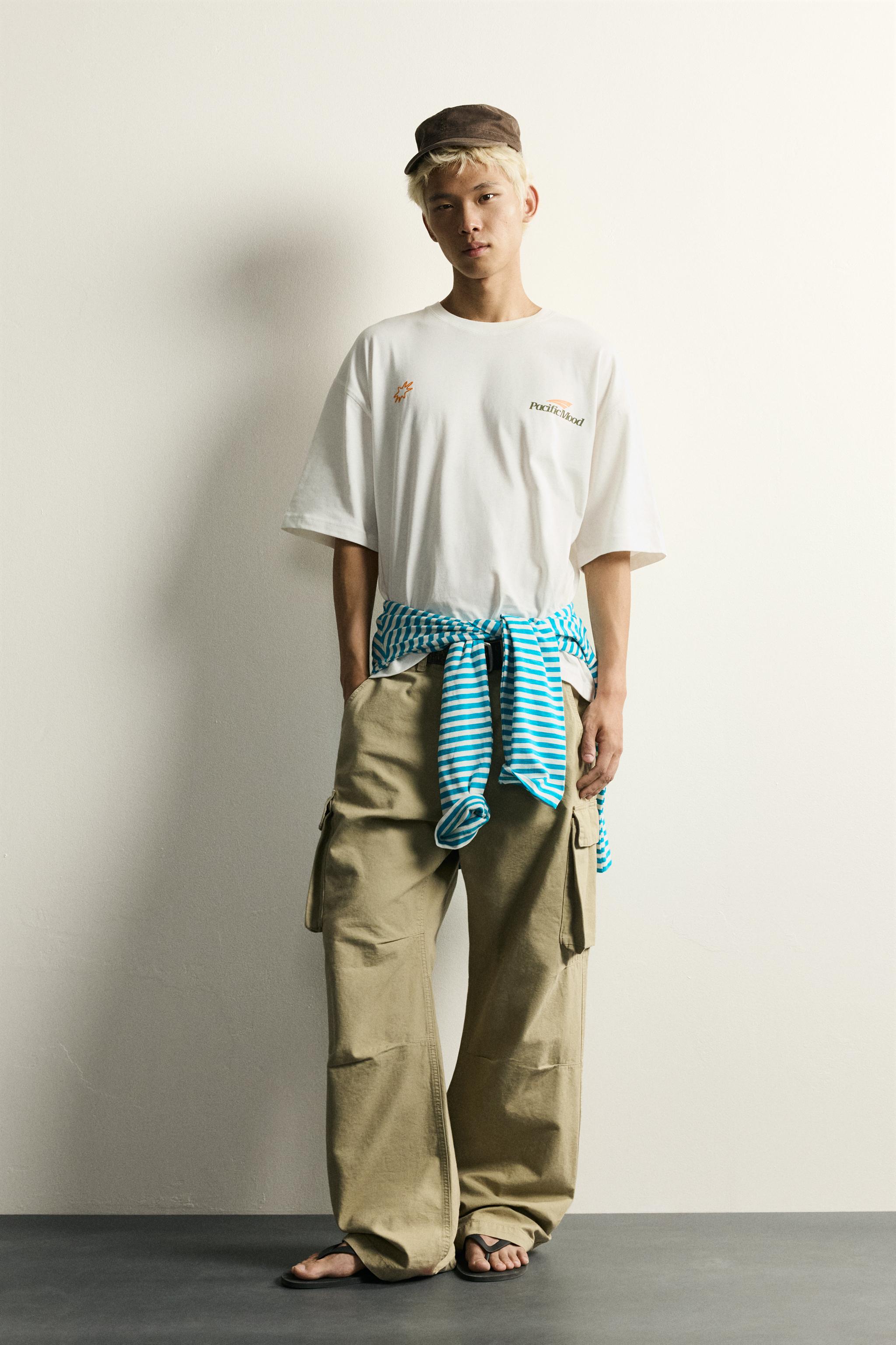 RELAXED FIT COMBINATION GRAPHIC T-SHIRT - White | ZARA United States