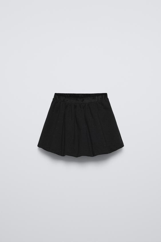 RHINESTONE BALLOON SKIRT Black ZARA United States