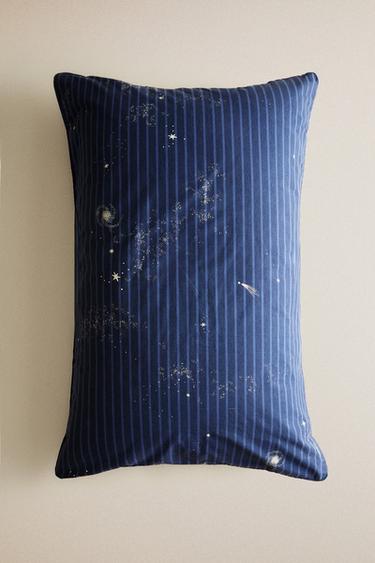 TAIE D’OREILLER ENFANT ESPACE RAYURES - Bleu de Zara - Image 5