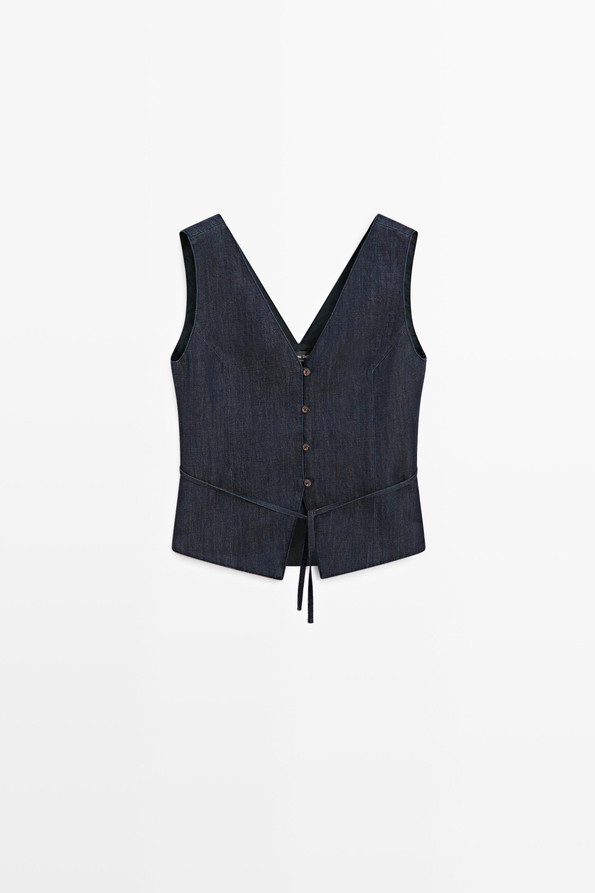 Gilet denim total look