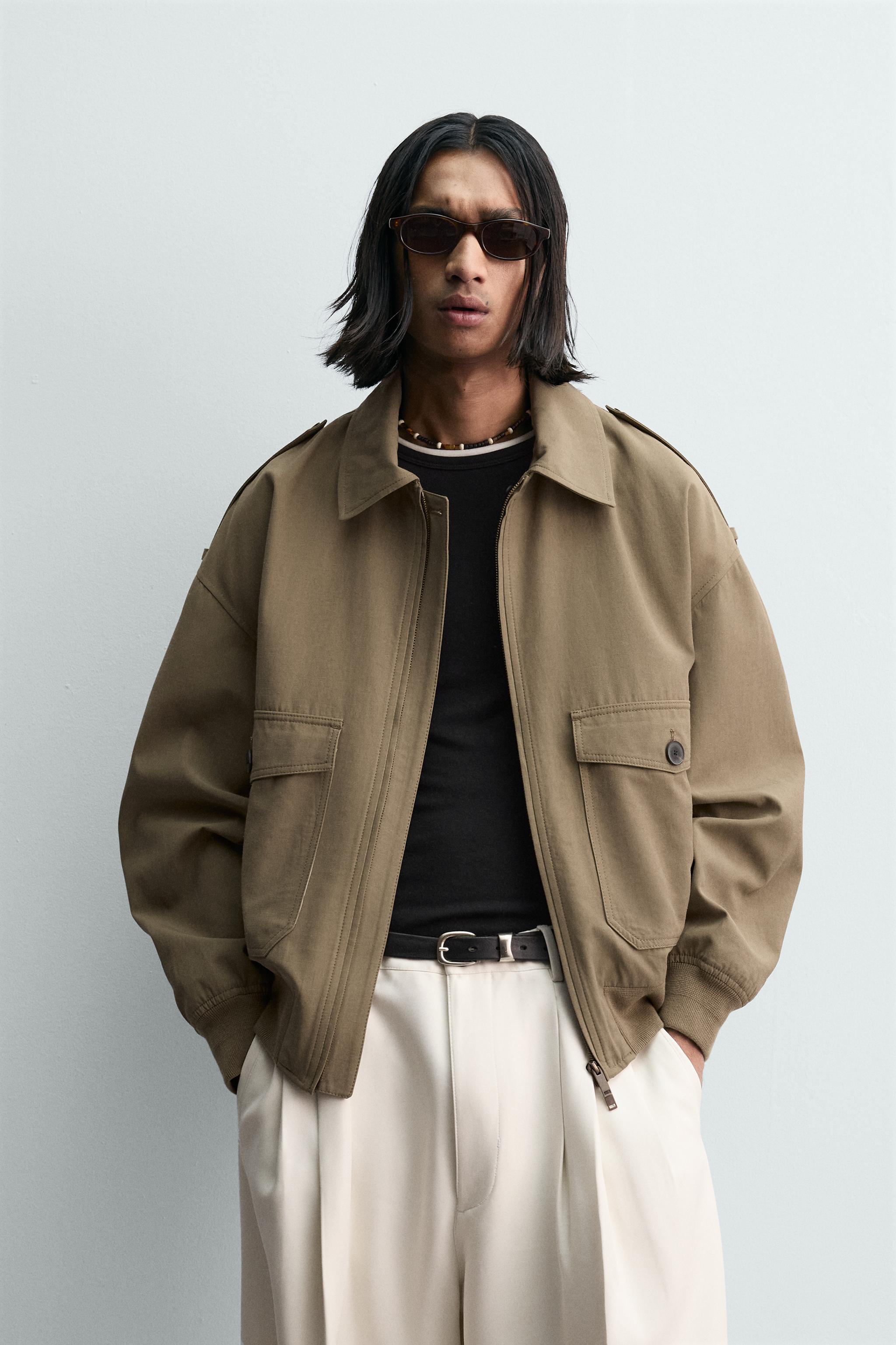 BLOUSON RELAXED FIT VISCOSE ET COTON