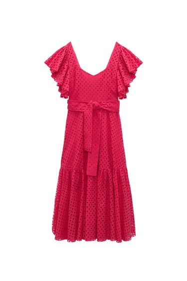 EMBROIDERED MIDI DRESS