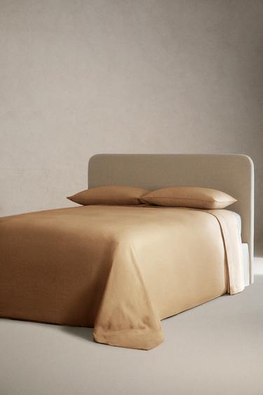 DRAP-HOUSSE LIN LAVÉ | 30 CM HAUTEUR (140 G/M²) - Marron clair de Zara - Image 1