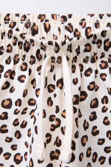 CROPPED T-SHIRT AND PRINTED BERMUDA SHORTS SET - Leopard by Zara - Image 7
