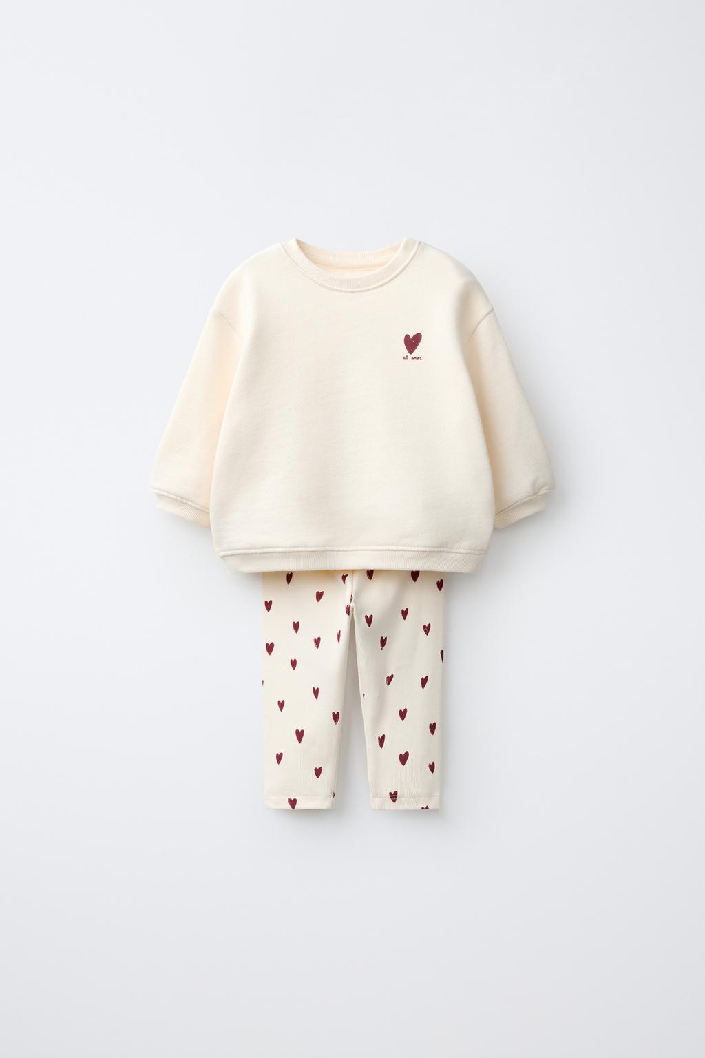 HEART SWEATSHIRT AND LEGGINGS SET