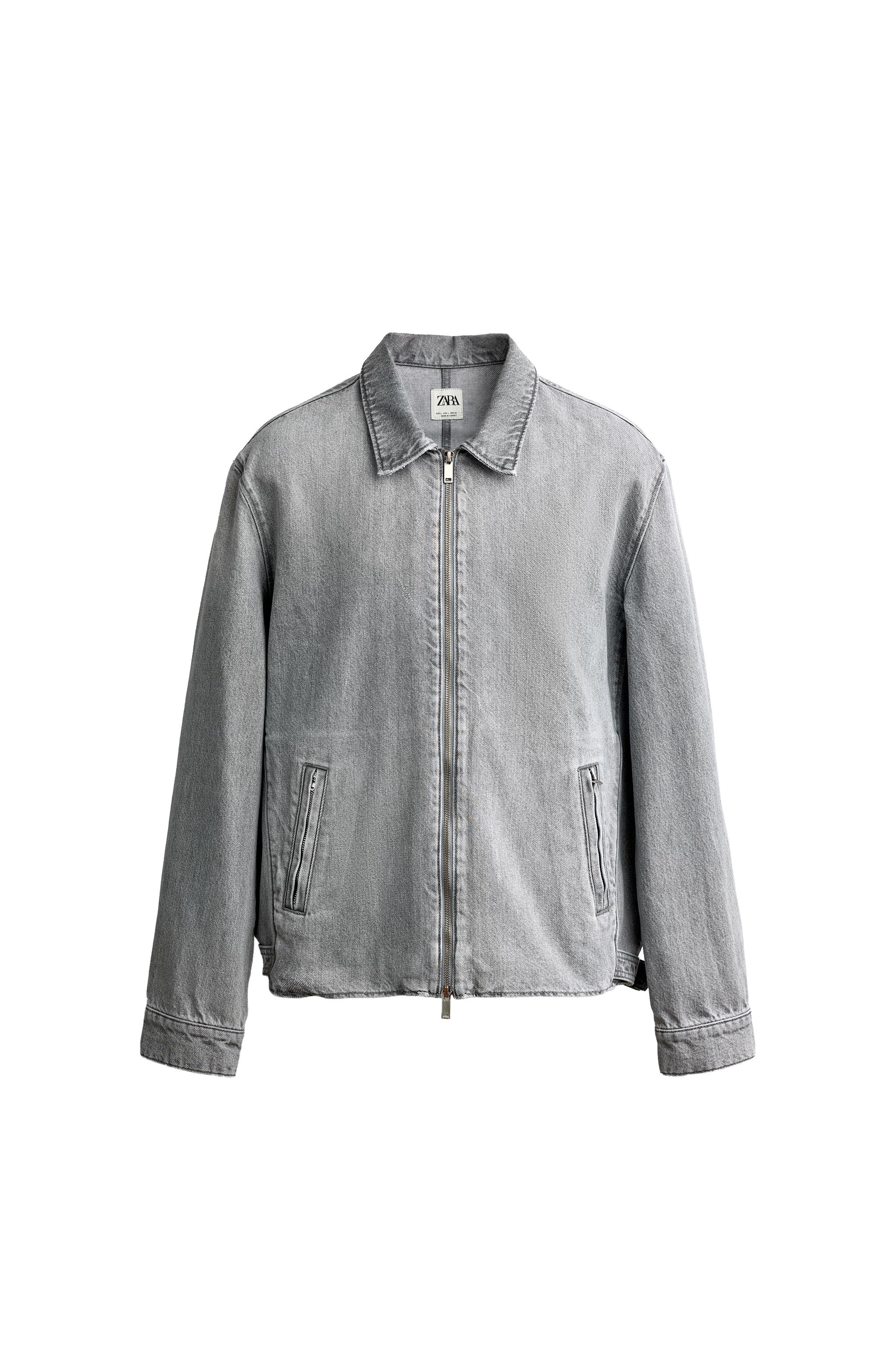 ジップウォッシュ デニムジャケット - グレー | ZARA Japan / 日本