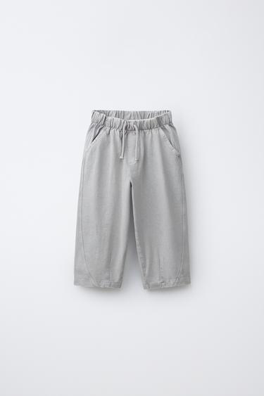 BAGGYHOSE AUS HEAVY JERSEY - Hellgrau von Zara