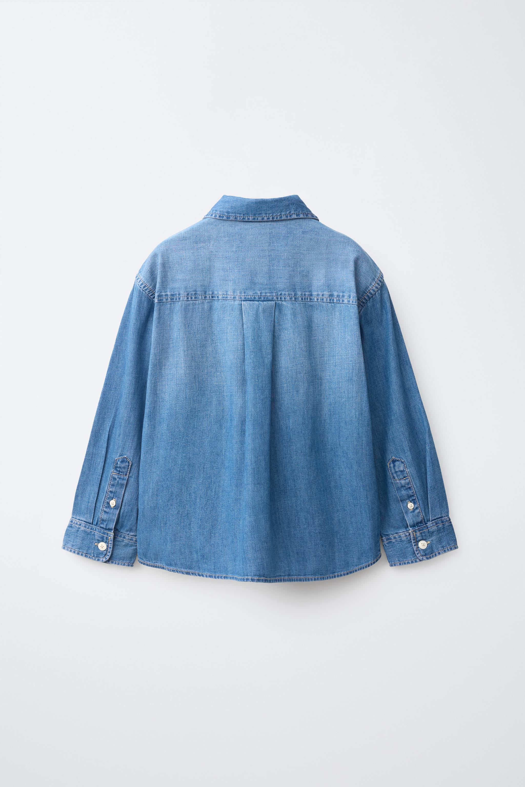 CHEMISE EN DENIM À POCHES