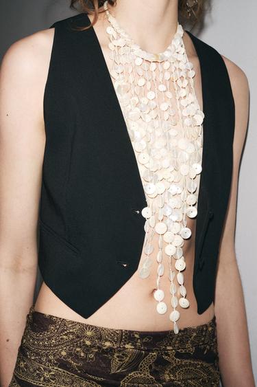 ZW COLLECTION WAISTCOAT - Black by Zara - Image 3