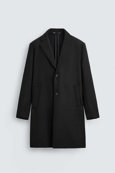 WOOL BLEND COAT - Black by Zara