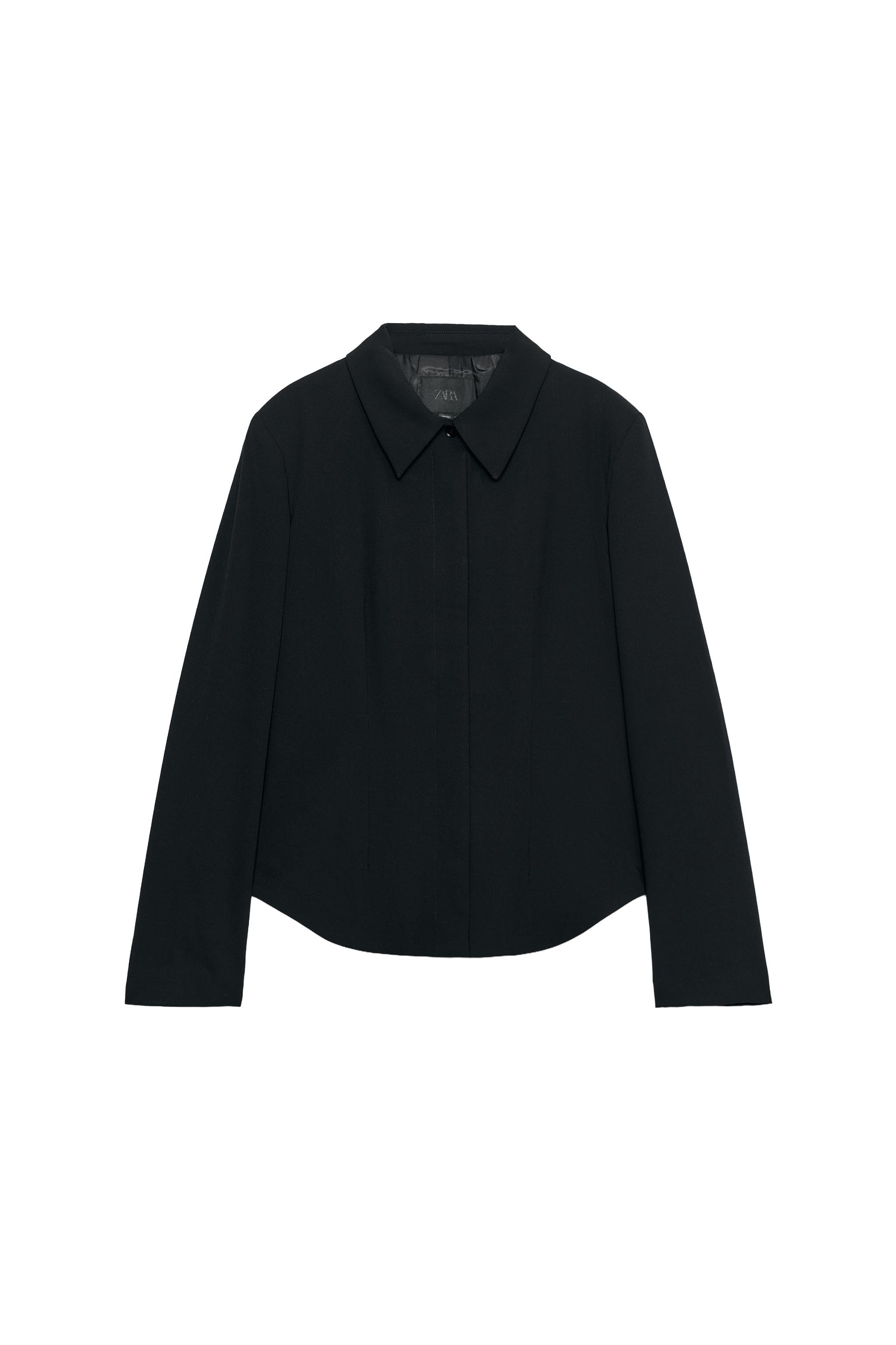 TAILORED BLAZER WITH SHOULDER PADS - Black | ZARA United States
