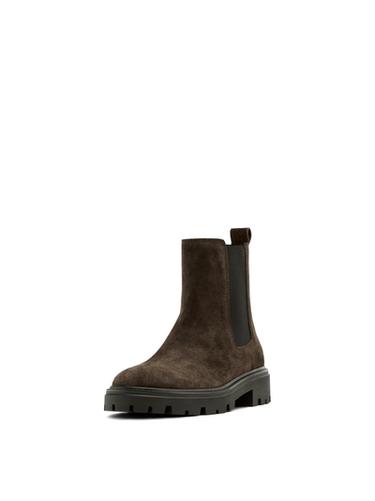 Zara Flat Chelsea boots with track sole - Brown