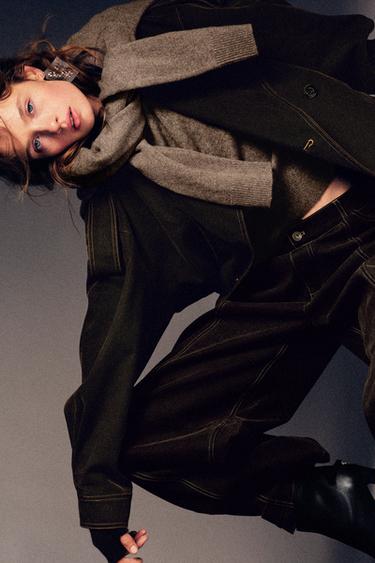 DNM-WSHD JCKT - بني الخاص بـ Zara