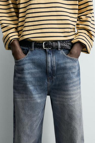 BRAIDED LEATHER BELT - Black by Zara - Image 0