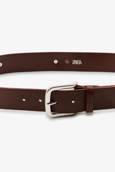 LEATHER HEART STUD BELT - Brown by Zara - Image 5