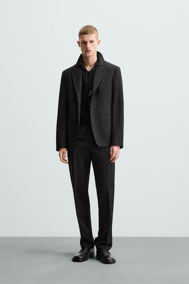 CALÇA DE TERNO 100% LÃ - Preto da Zara - Imagem 0