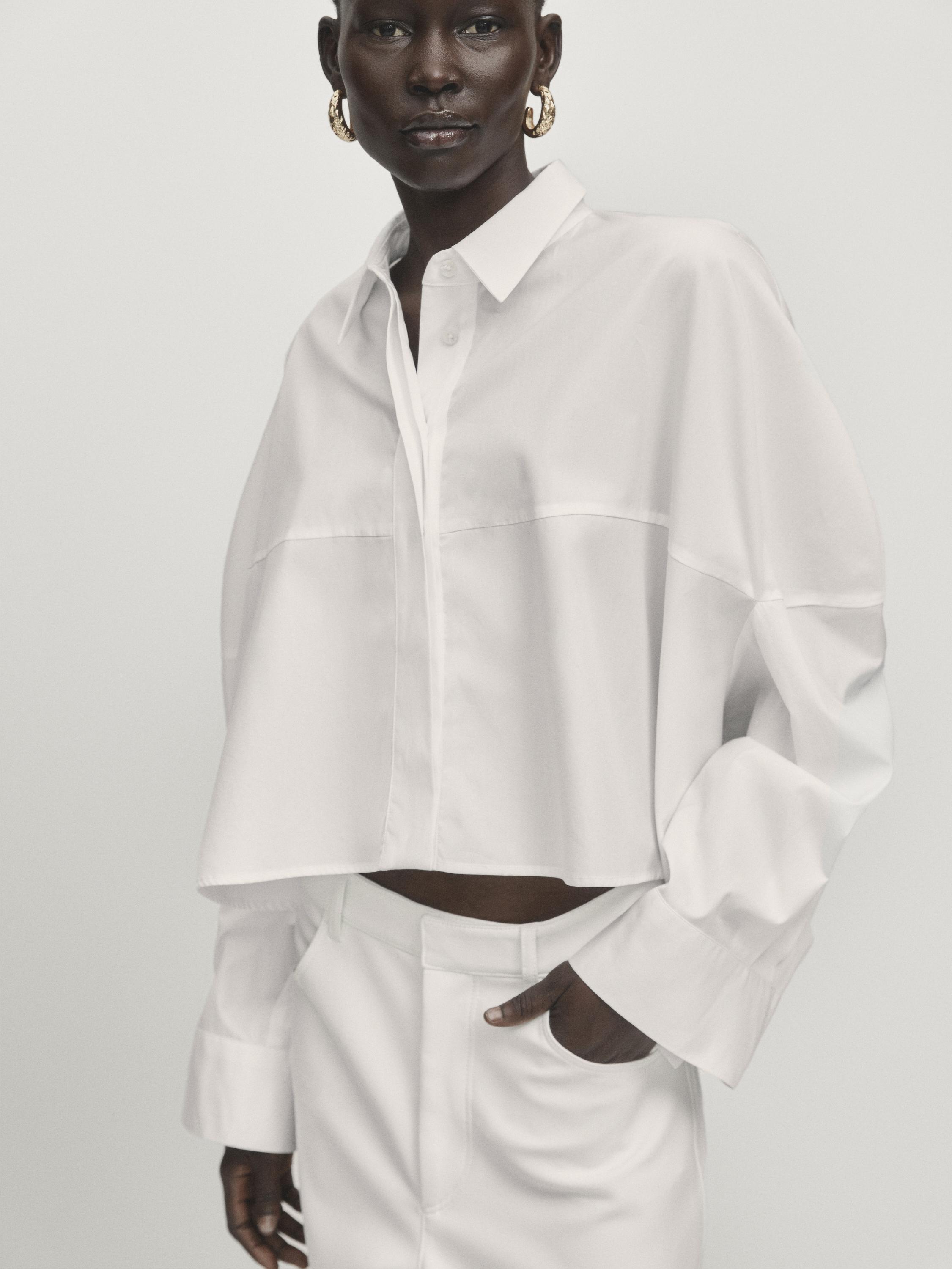 Poplin cropped shirt - Studio