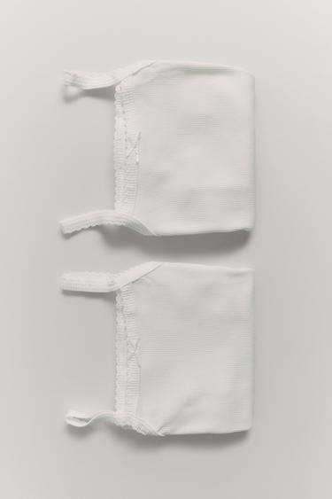 AGES 6-14/ 2-PACK OF VEST TOPS - Oyster-white by Zara