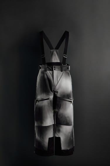 TIE DYE WATER-RESISTANT AND WINDPROOF BRACE TROUSERS RECCO® SYSTEM SKI COLLECTION - Grey by Zara